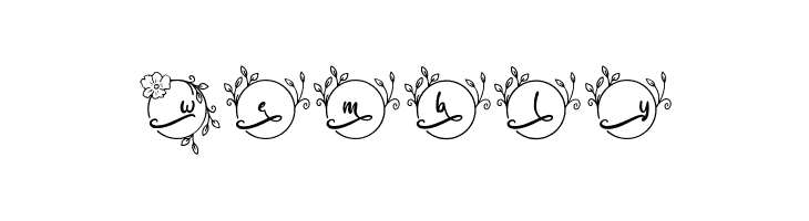 Abilane Flower Monogram Regular  Free Fonts Download