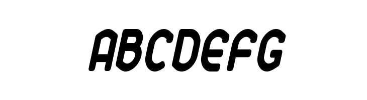 Ekela Round Bold Condensed Italic  Free Fonts Download