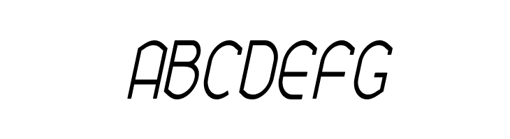 Ekela Round Light Condensed Italic  Free Fonts Download