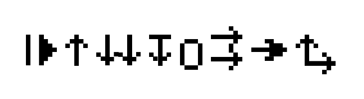 MiniStrzalki  Free Fonts Download