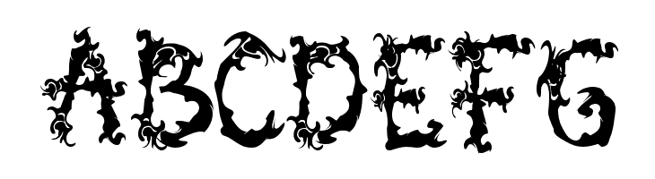 Spooky Flames - Personal Use  Free Fonts Download