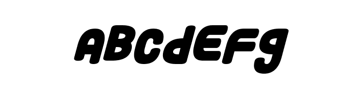 Roundy Rainbows Italic  Free Fonts Download