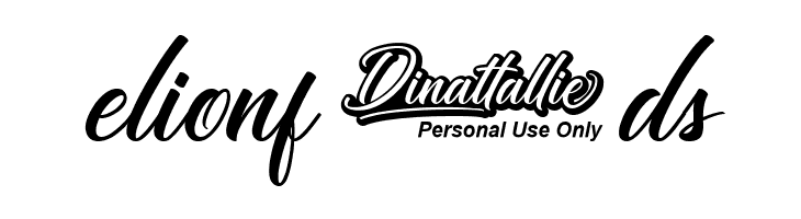 Dinattallie Personal Use Only  Free Fonts Download