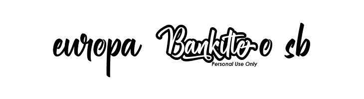 Bankitte Personal Use  Free Fonts Download