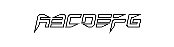 Lethal Injector Hollow Italic  Free Fonts Download