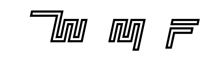 Simplicity Extend Hollow Italic  Free Fonts Download