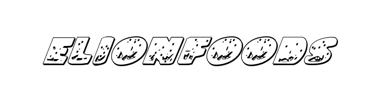 Land Shark Outline Italic  Free Fonts Download