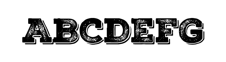 Nexa Rust Slab-Trial Black Shadow 3  Free Fonts Download