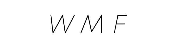 Mont Blanc-Trial Thin Italic  Free Fonts Download