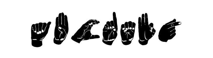 ASL Hands By Frank  Free Fonts Download