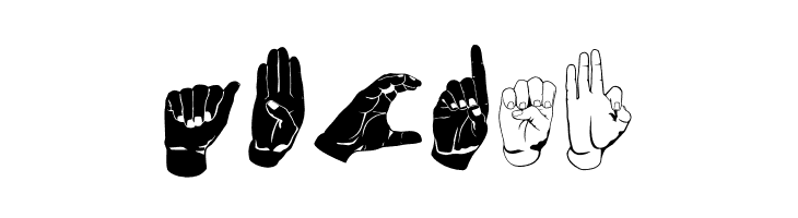 ASL Hands By Frank  Free Fonts Download