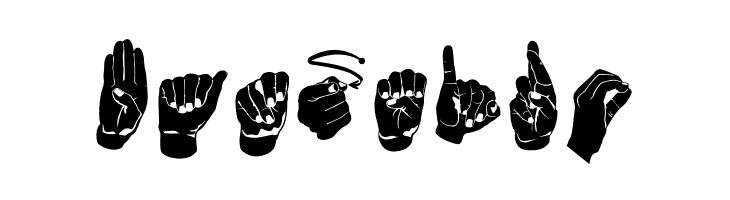 ASL Hands By Frank  Free Fonts Download