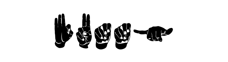 ASL Hands By Frank  Free Fonts Download