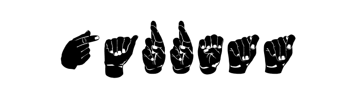 ASL Hands By Frank  Free Fonts Download