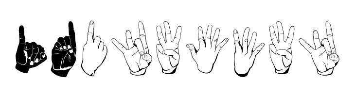 ASL Hands By Frank  Free Fonts Download