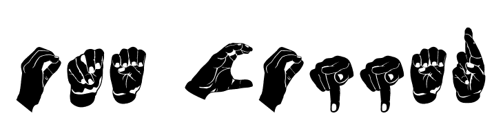 ASL Hands By Frank  Free Fonts Download
