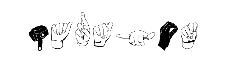 ASL Hands By Frank  Free Fonts Download