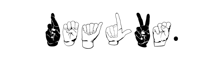 ASL Hands By Frank  Free Fonts Download