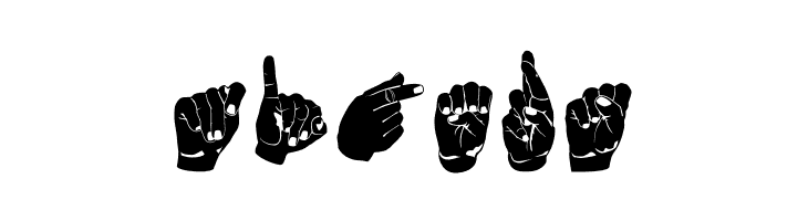 ASL Hands By Frank  Free Fonts Download