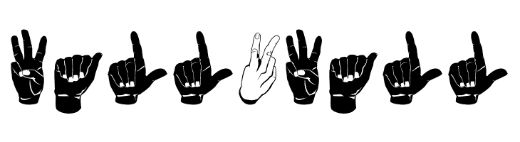 ASL Hands By Frank  Free Fonts Download
