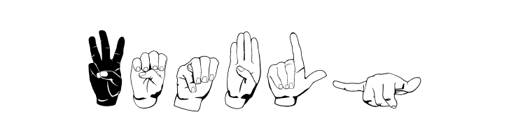 ASL Hands By Frank  Free Fonts Download