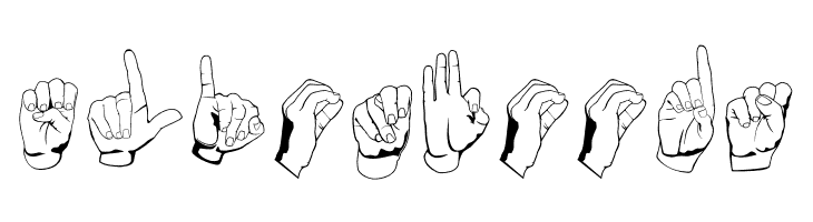 ASL Hands By Frank  Free Fonts Download