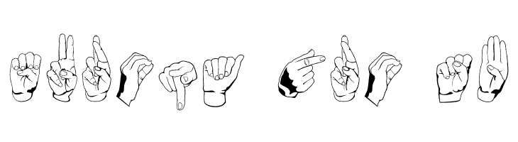 ASL Hands By Frank  Free Fonts Download