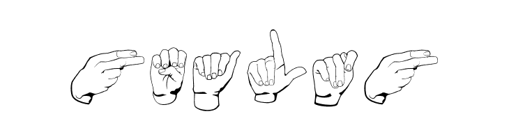 ASL Hands By Frank  Free Fonts Download