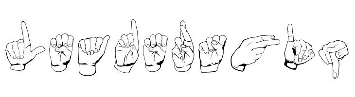 ASL Hands By Frank  Free Fonts Download