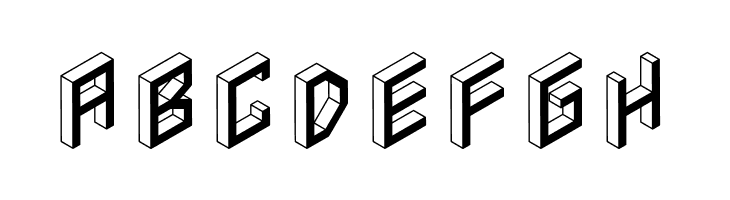 3D Isometric Bold  Free Fonts Download