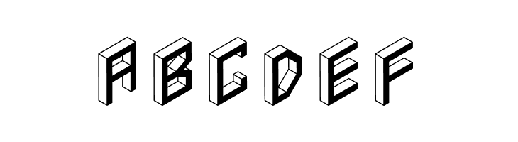3D Isometric Bold  Free Fonts Download
