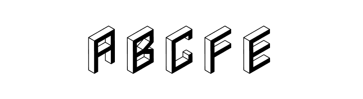 3D Isometric Bold  Free Fonts Download