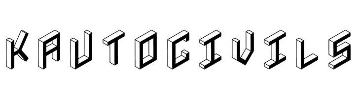 3D Isometric Bold  Free Fonts Download