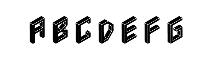 3D Isometric Black  Free Fonts Download