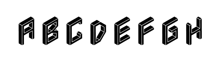 3D Isometric Black  Free Fonts Download