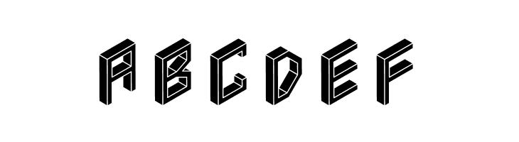 3D Isometric Black  Free Fonts Download