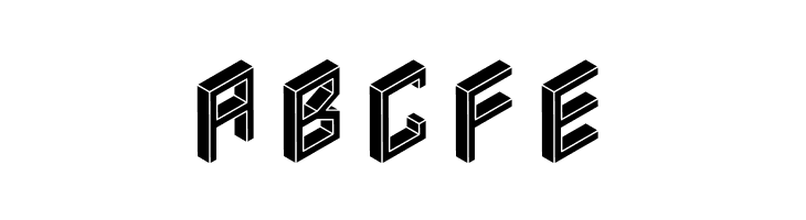 3D Isometric Black  Free Fonts Download
