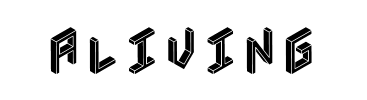 3D Isometric Black  Free Fonts Download