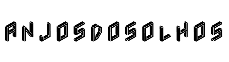 3D Isometric Black  Free Fonts Download