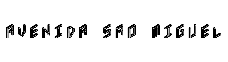 3D Isometric Black  Free Fonts Download