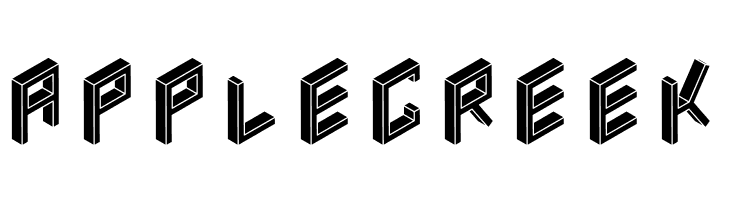 3D Isometric Black  Free Fonts Download