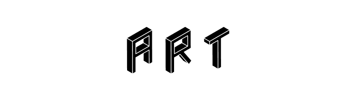 3D Isometric Black  Free Fonts Download