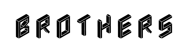 3D Isometric Black  Free Fonts Download