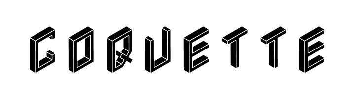 3D Isometric Black  Free Fonts Download