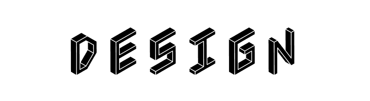 3D Isometric Black  Free Fonts Download