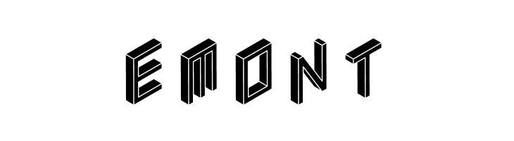 3D Isometric Black  Free Fonts Download