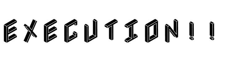 3D Isometric Black  Free Fonts Download