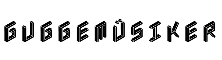 3D Isometric Black  Free Fonts Download