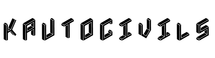 3D Isometric Black  Free Fonts Download