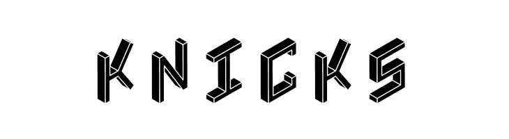 3D Isometric Black  Free Fonts Download